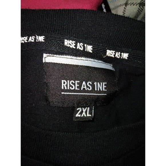 Rise As 1NE Red Zip Up Long T-Shirt Exclusive Design Men's Size 2XL Casual - Picture 6 of 8